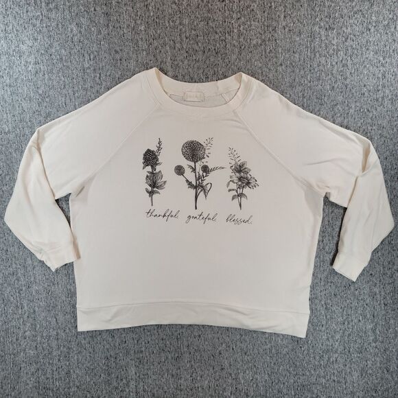 Altar'd State Tops - Altard State Womens XS Oversized Boxy Knit Sweatshirt Off White Cream Pullover